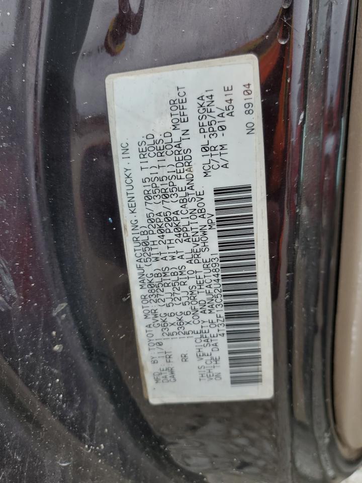 4T3ZF13C52U448931 2002 Toyota Sienna Le