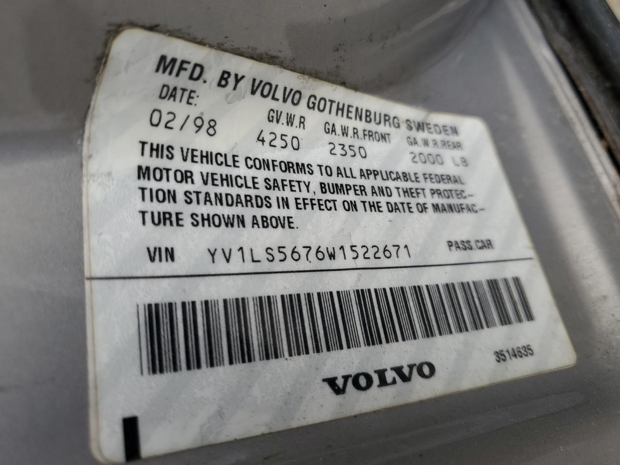 YV1LS5676W1522671 1998 Volvo S70 Glt