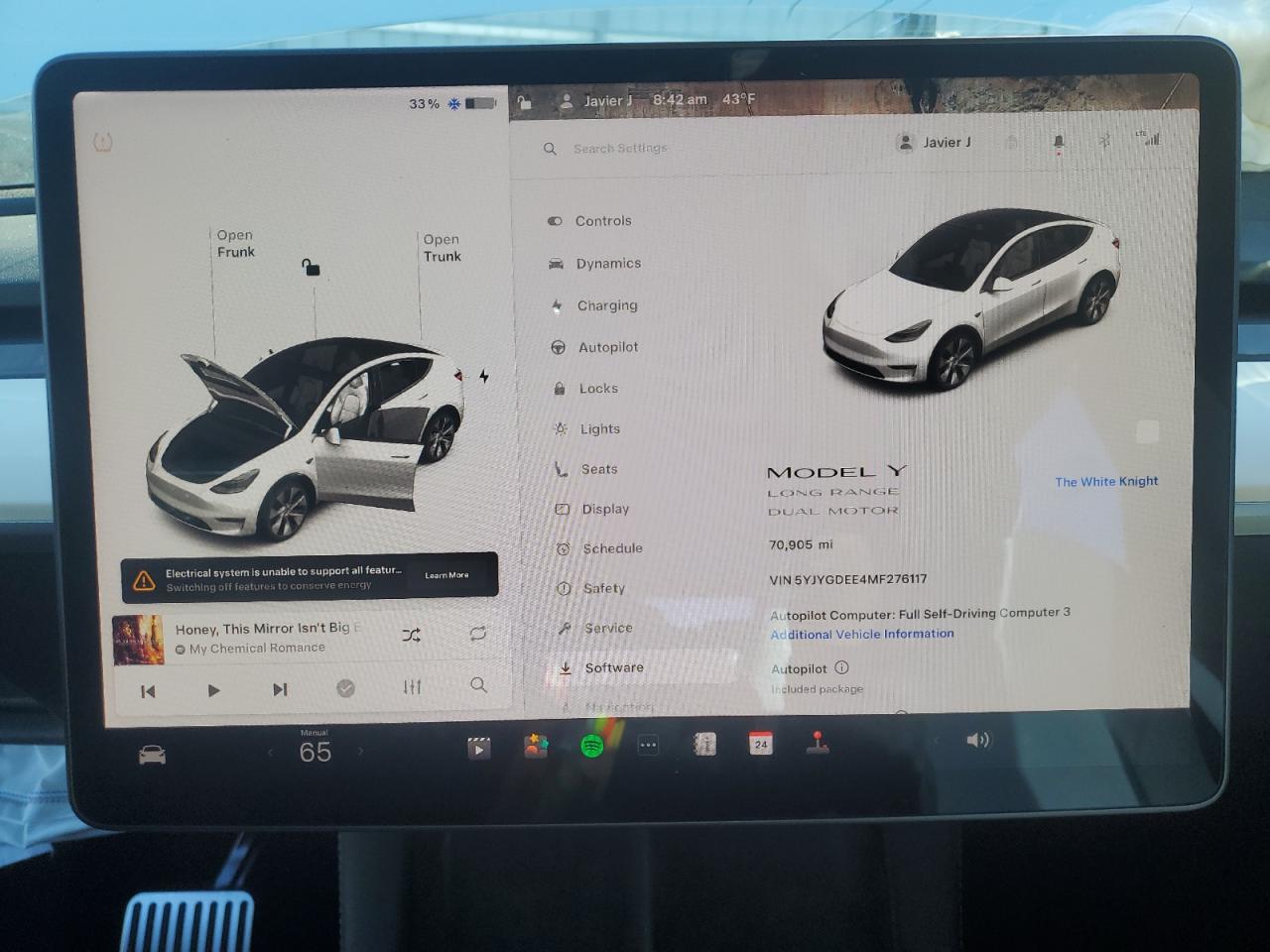 5YJYGDEE4MF276117 2021 Tesla Model Y