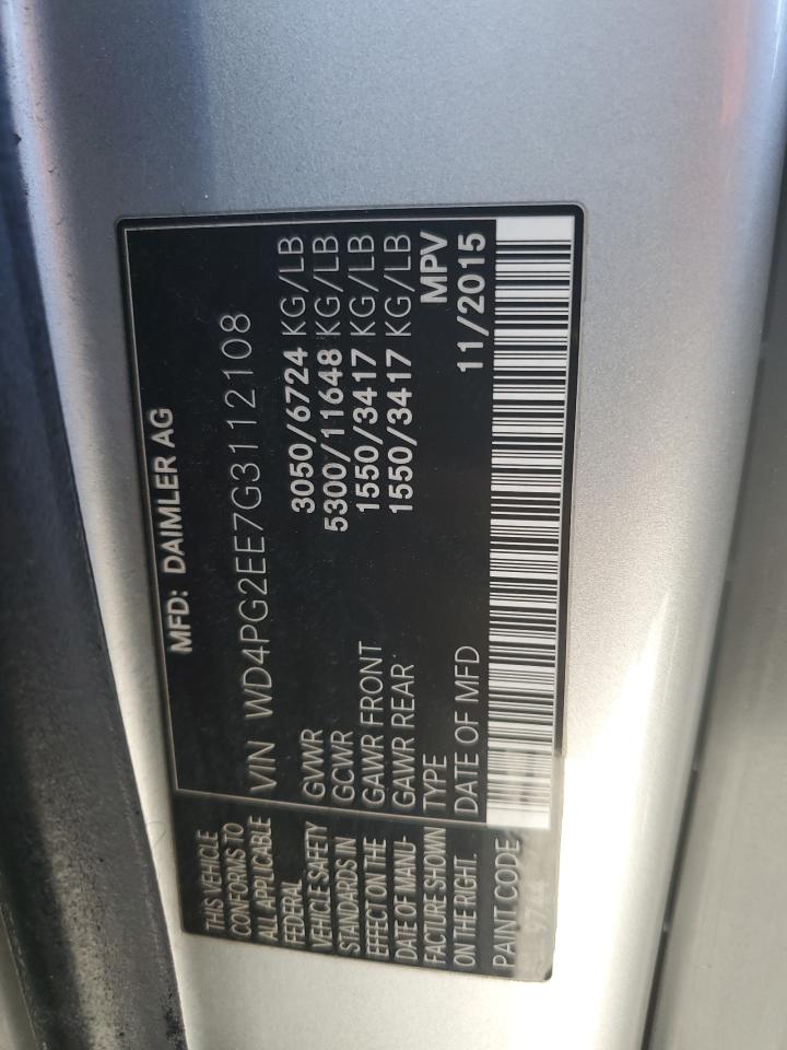 WD4PG2EE7G3112108 2016 Mercedes-Benz Metris