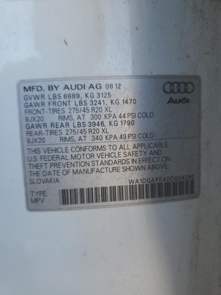 WA1DGAFE4DD004292 2013 Audi Q7 Prestige