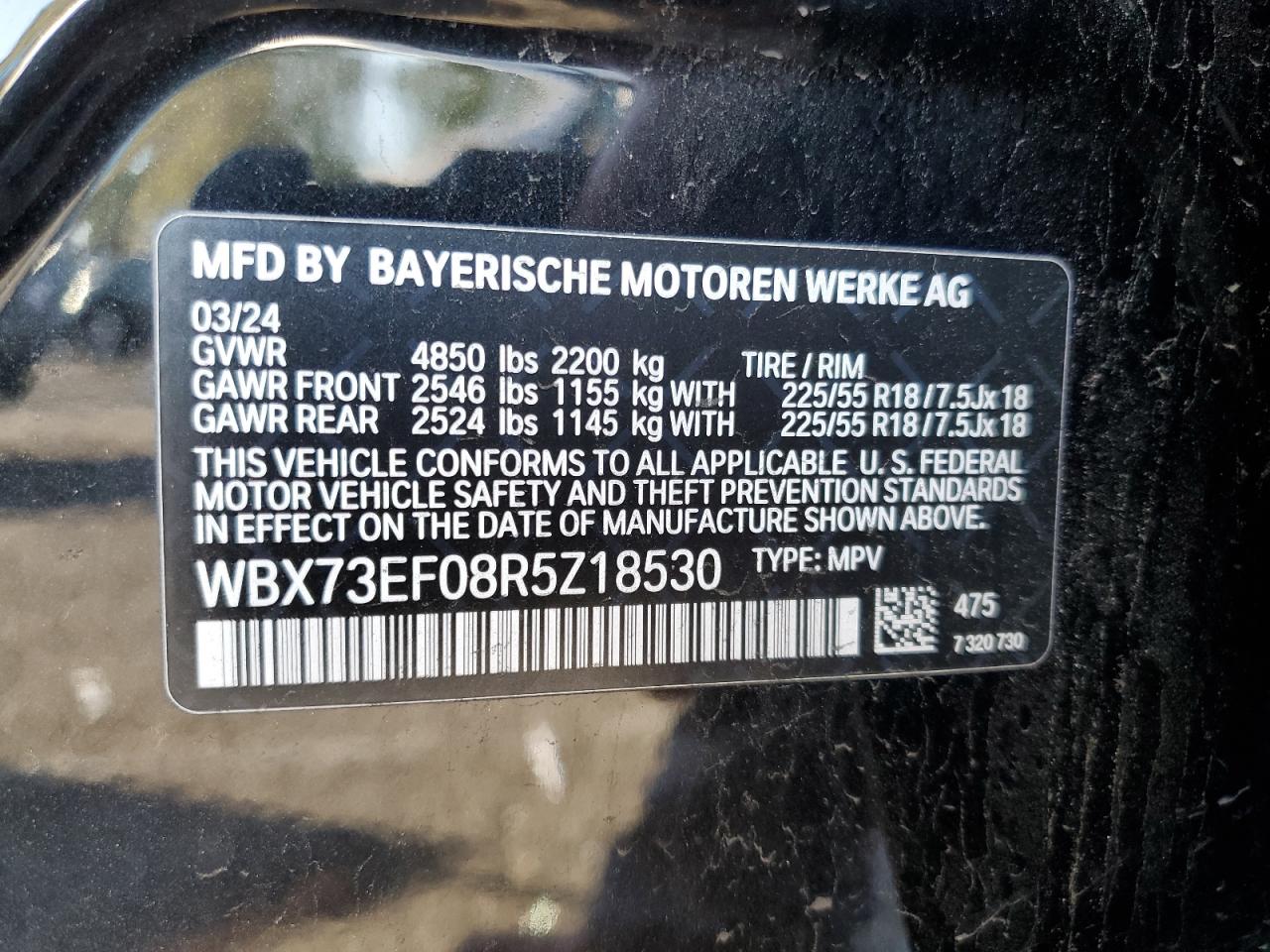 WBX73EF08R5Z18530 2024 BMW X1 xDrive28I