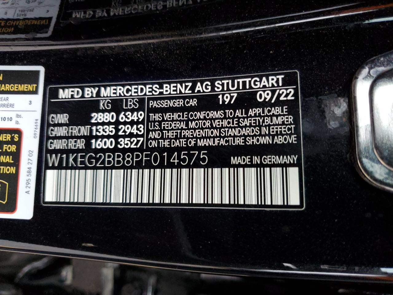 2023 Mercedes-Benz Eqe Sedan 350+ VIN: W1KEG2BB8PF014575 Lot: 47322745