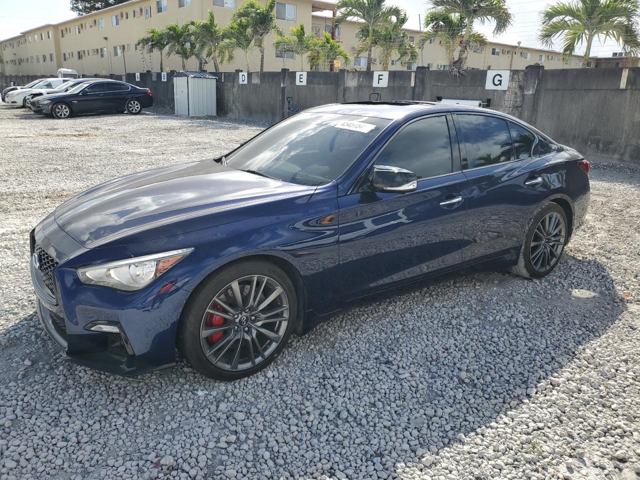 2022 Infiniti Q50 Red Sport 400 VIN: JN1FV7DP4NM370267 Lot: 45451545