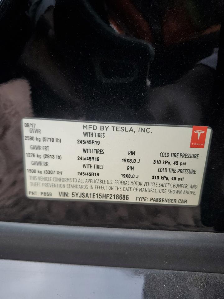 5YJSA1E15HF218686 2017 Tesla Model S