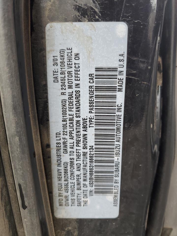 4S3BH686316662134 2001 Subaru Legacy Outback Limited