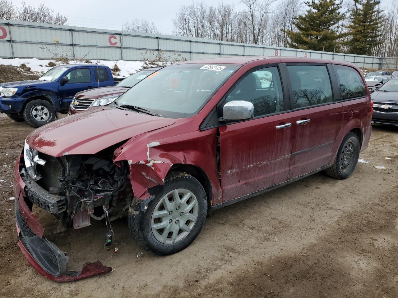 2014 Dodge Grand Caravan Se VIN: 2C4RDGBG1ER284167 Lot: 42567115