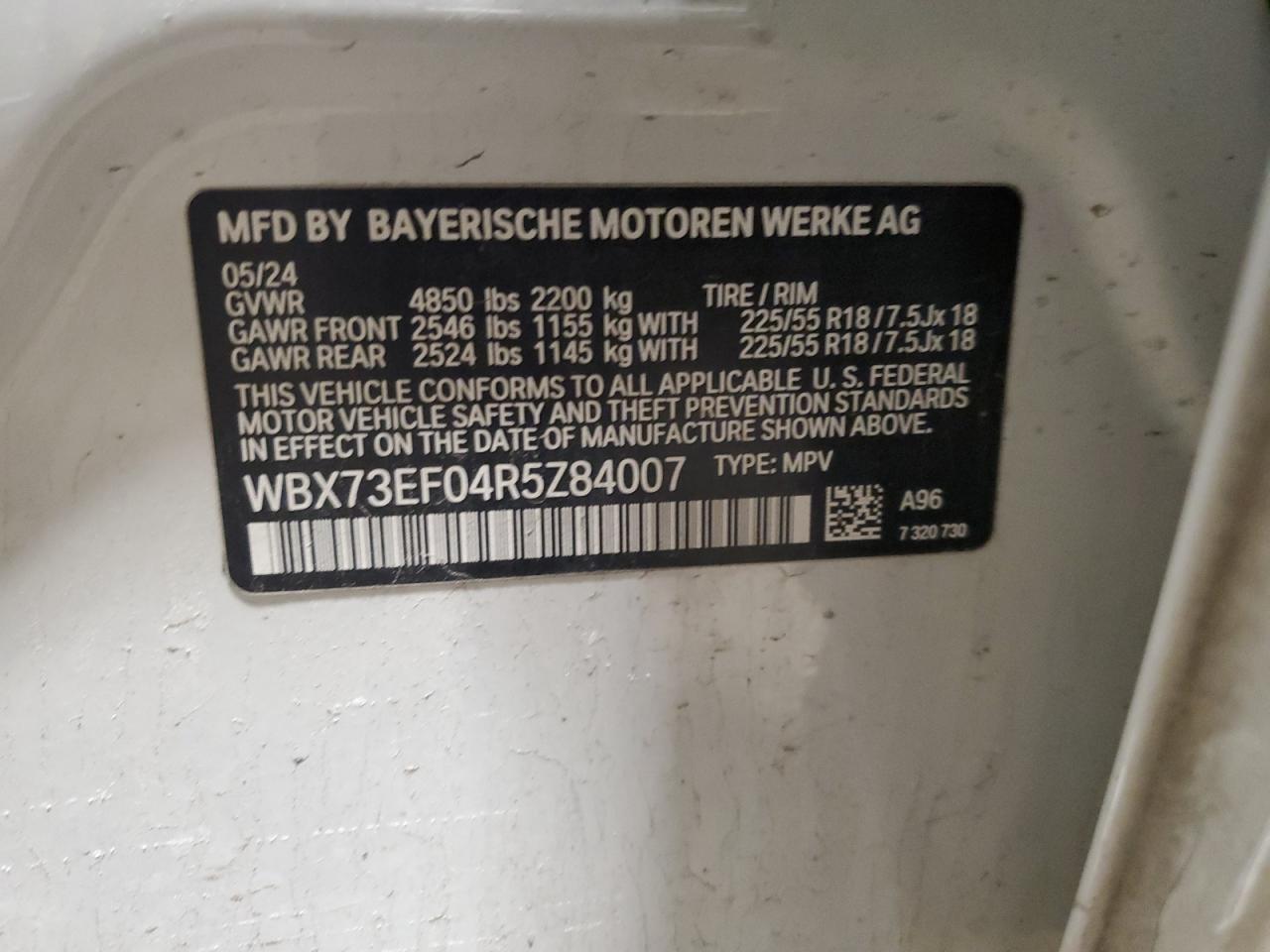 WBX73EF04R5Z84007 2024 BMW X1 xDrive28I