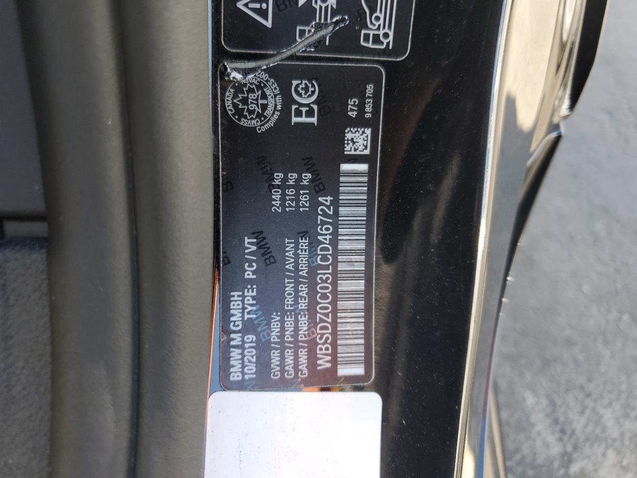 WBSDZ0C03LCD46724 2020 BMW M8