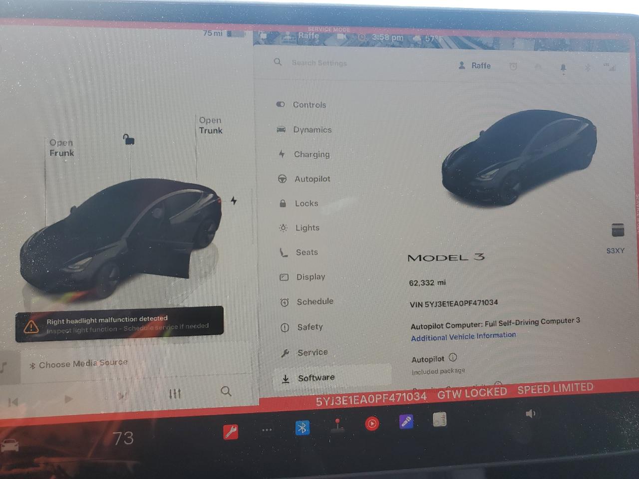 5YJ3E1EA0PF471034 2023 Tesla Model 3