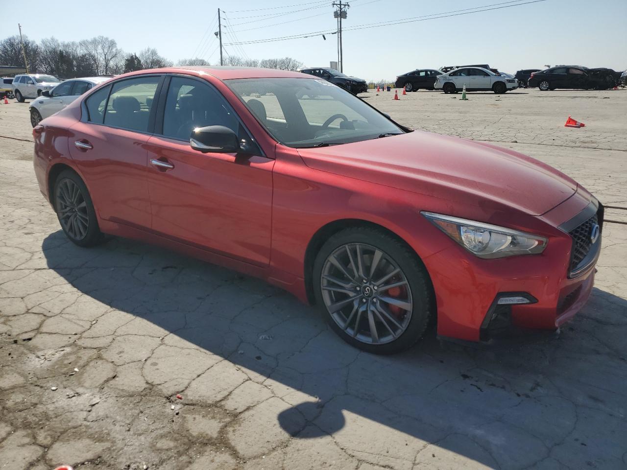 2022 Infiniti Q50 Red Sport 400 VIN: JN1FV7DR8NM390216 Lot: 48928795