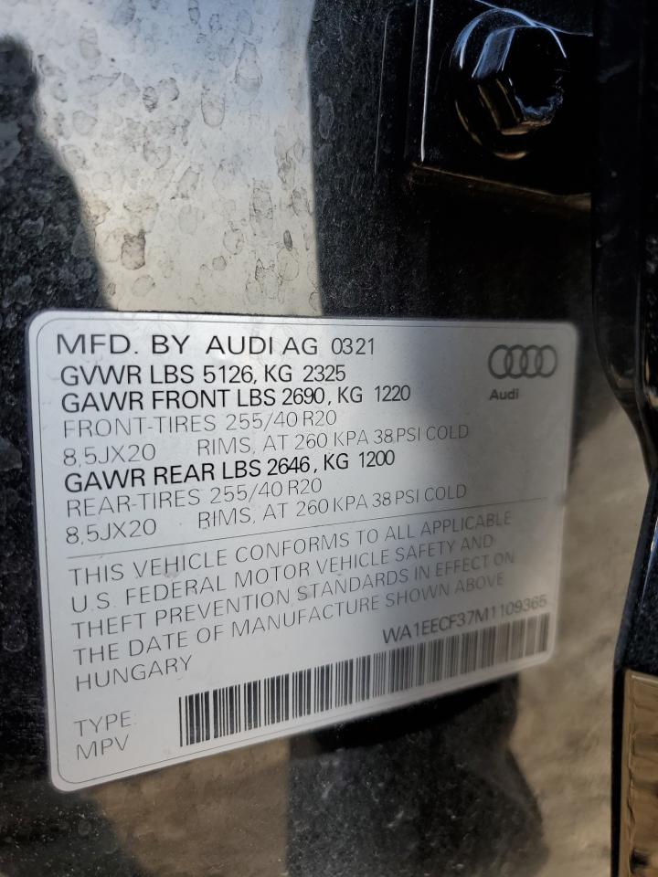 2021 Audi Q3 Premium Plus S Line 45 VIN: WA1EECF37M1109365 Lot: 48458025