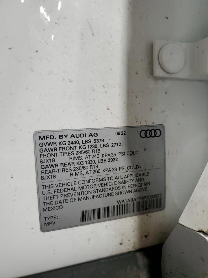 WA1ABAFY9P2032827 2023 Audi Q5 Premium 40