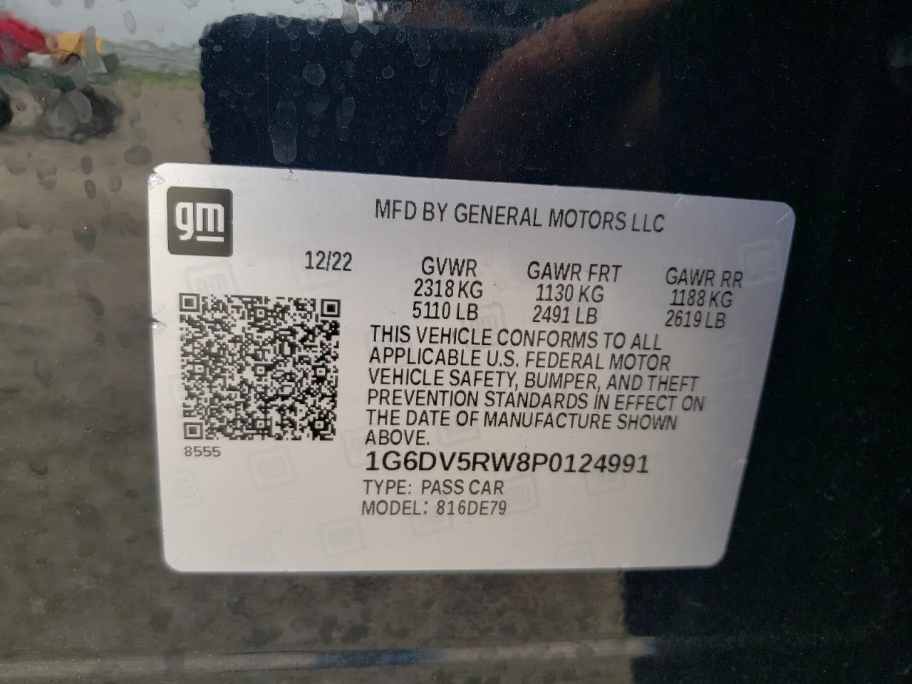 1G6DV5RW8P0124991 2023 Cadillac Ct5-V