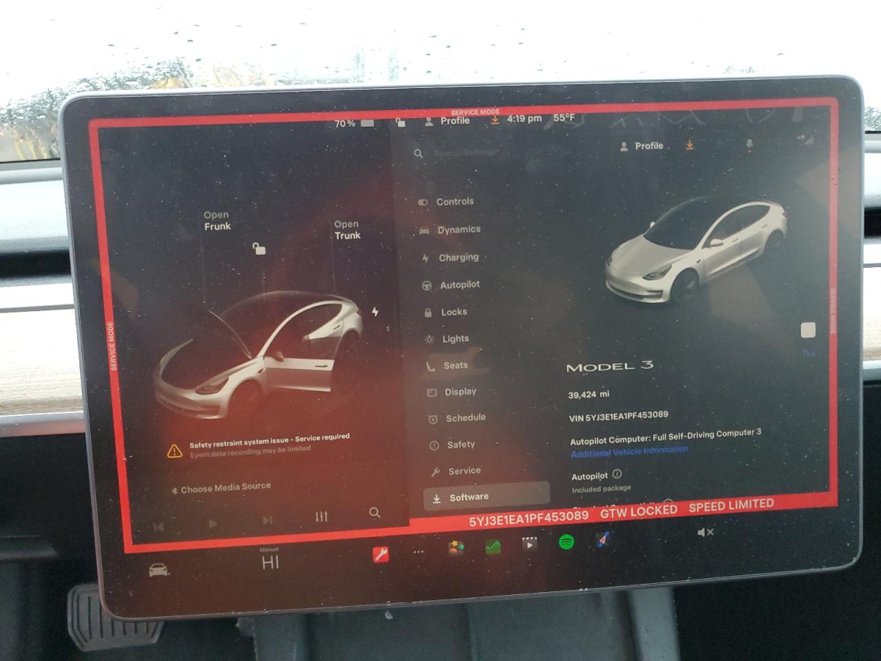 5YJ3E1EA1PF453089 2023 Tesla Model 3