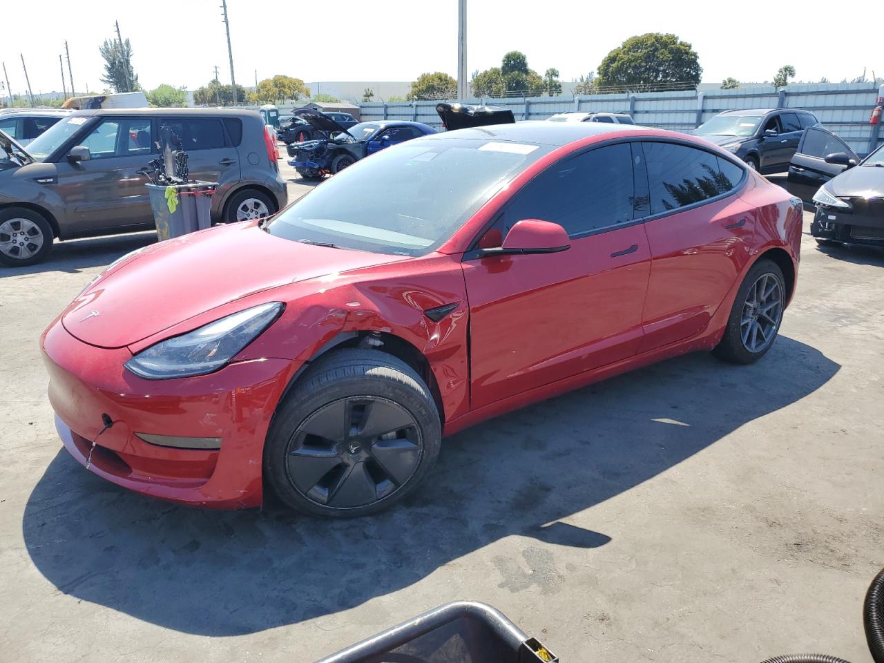 2022 Tesla Model 3 VIN: 5YJ3E1EBXNF124896 Lot: 48884795