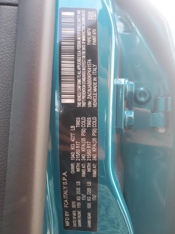 ZACNJABB0KPK41574 2019 Jeep Renegade Latitude