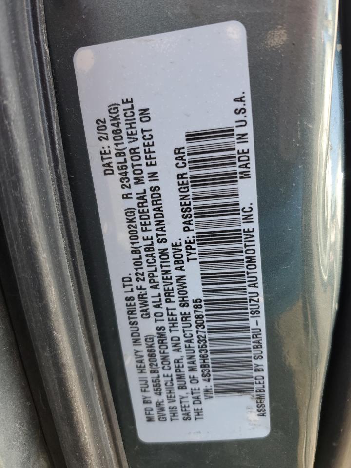 4S3BH635327308785 2002 Subaru Legacy L