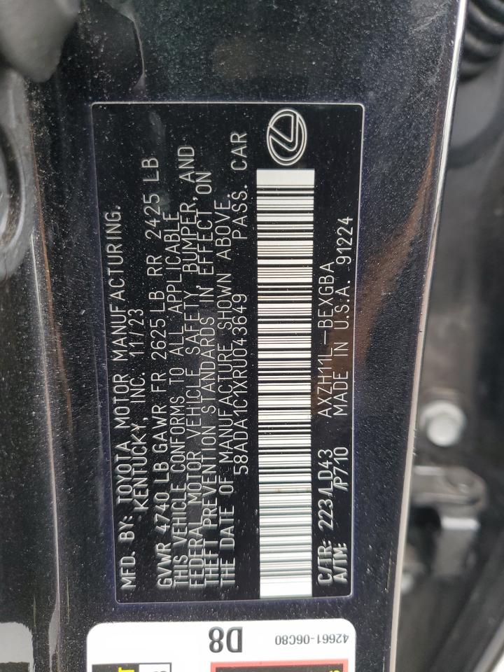 58ADA1C1XRU043649 2024 Lexus Es 300H Base