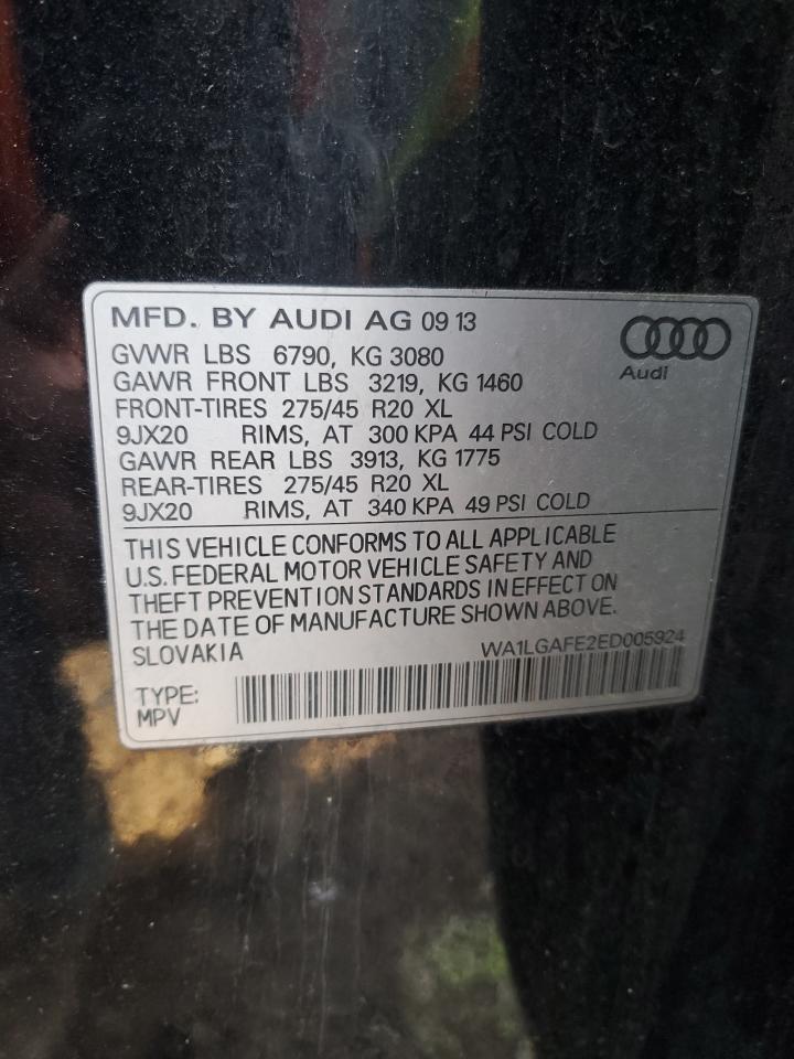 WA1LGAFE2ED005924 2014 Audi Q7 Premium Plus