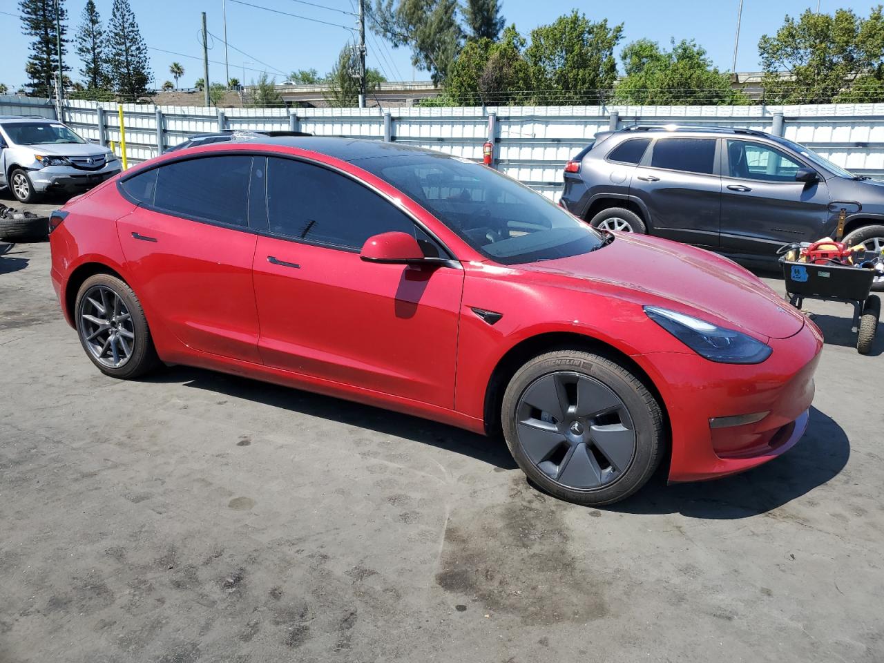 2022 Tesla Model 3 VIN: 5YJ3E1EBXNF124896 Lot: 48884795