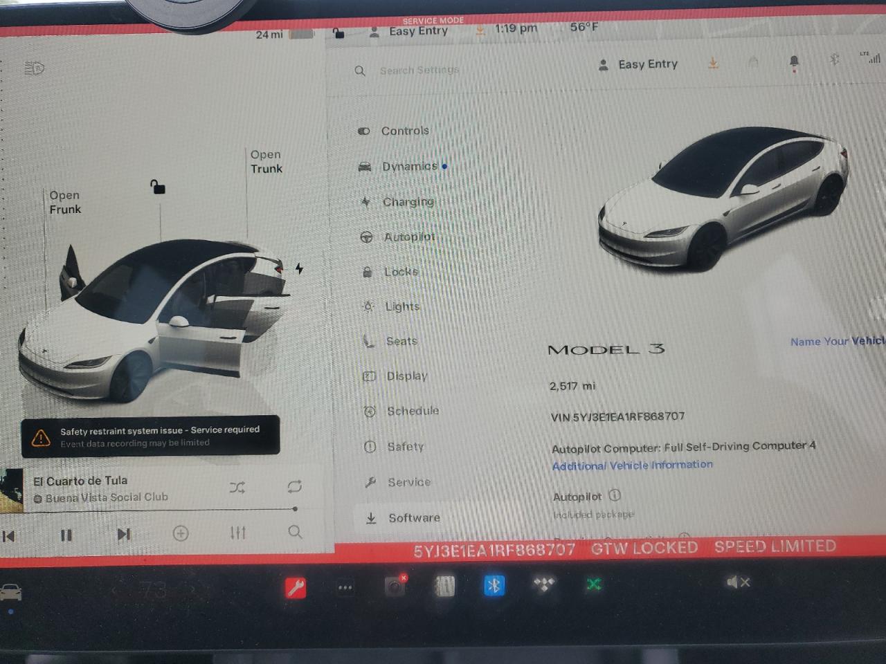 5YJ3E1EA1RF868707 2024 Tesla Model 3