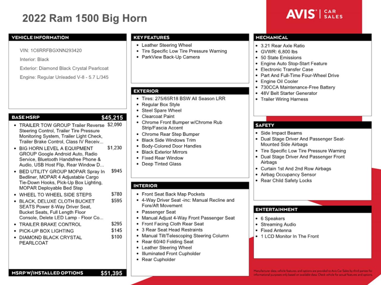 1C6RRFBGXNN293420 2022 Ram 1500 Big Horn/Lone Star