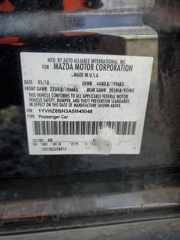 1YVHZ8BH3A5M45048 2010 Mazda 6 I