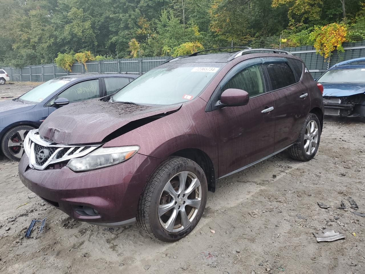 2013 Nissan Murano S VIN: JN8AZ1MW3DW317132 Lot: 72365734