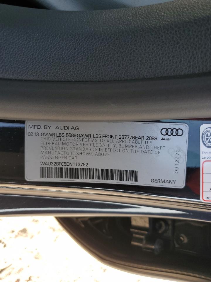 2013 Audi S7 Prestige VIN: WAU32BFC5DN113792 Lot: 74308274