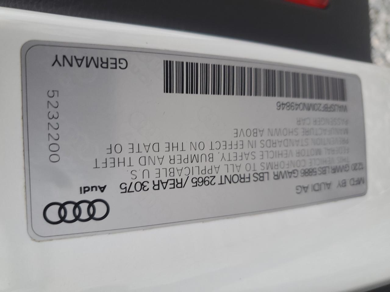 2021 Audi S7 Prestige VIN: WAUSFBF20MN049846 Lot: 82379914